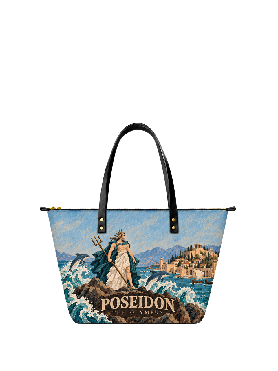 "Poseidon" Leather Tote Bag