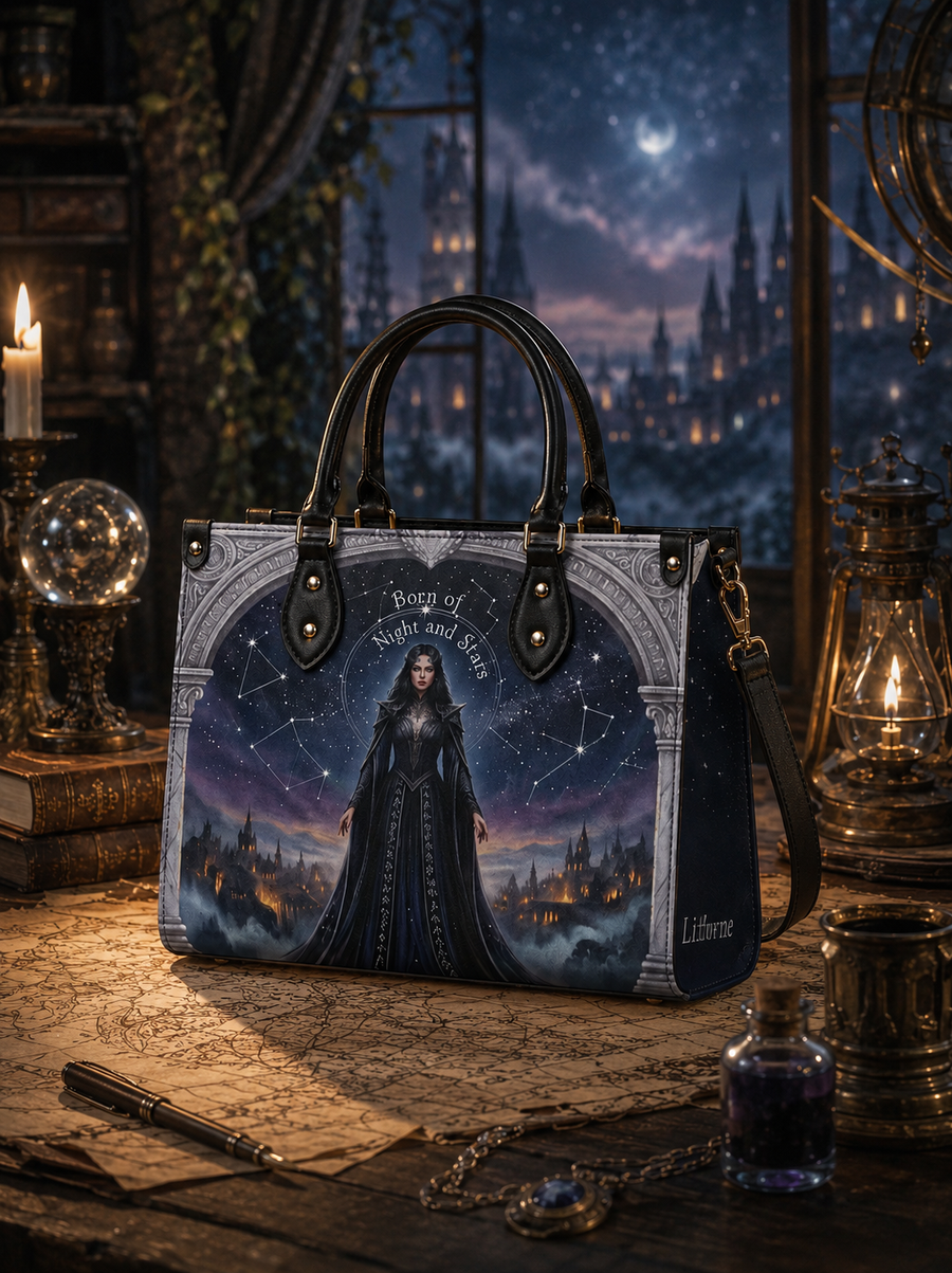 "Crowned in Constellations" Star Queen Leather Handbag