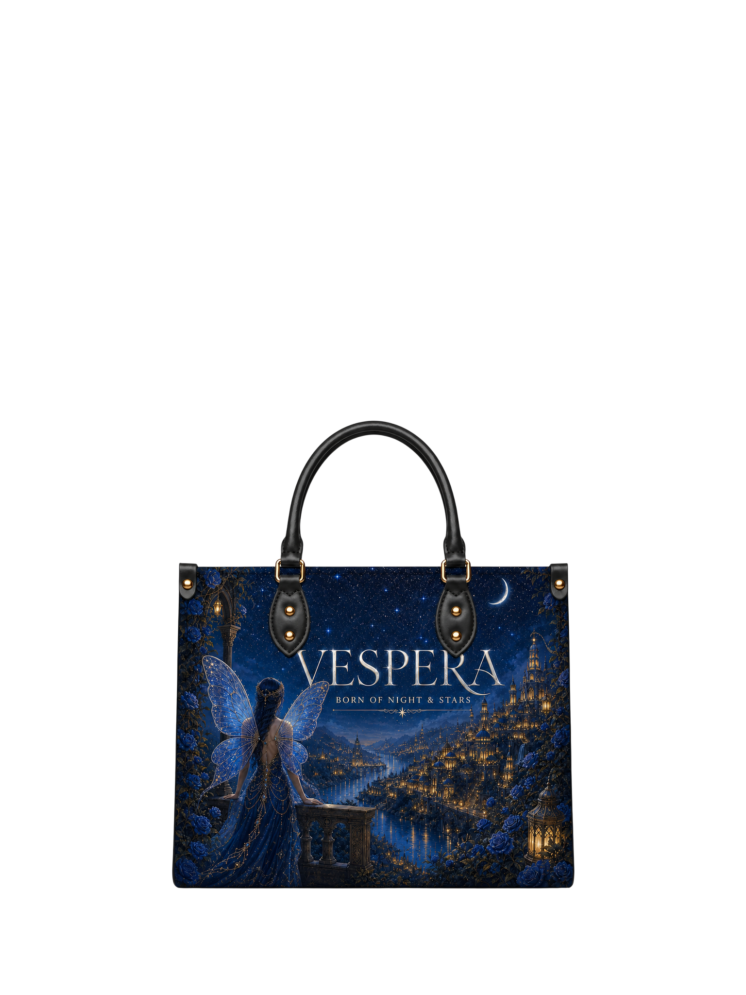 "Vespera" Born of Night & Stars Leather Handbag