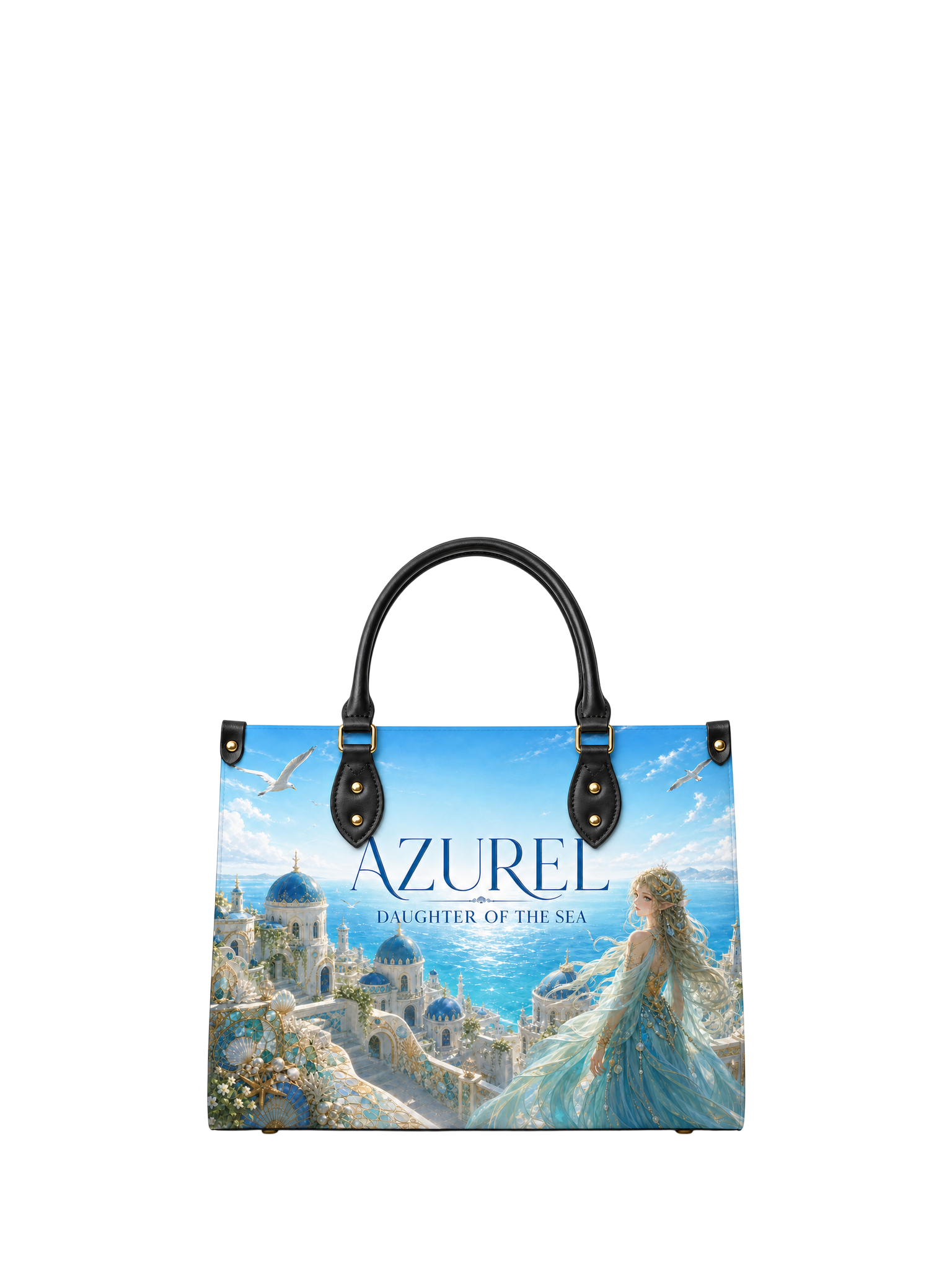 "Azurel" Daughter of the Sea Leather Handbag