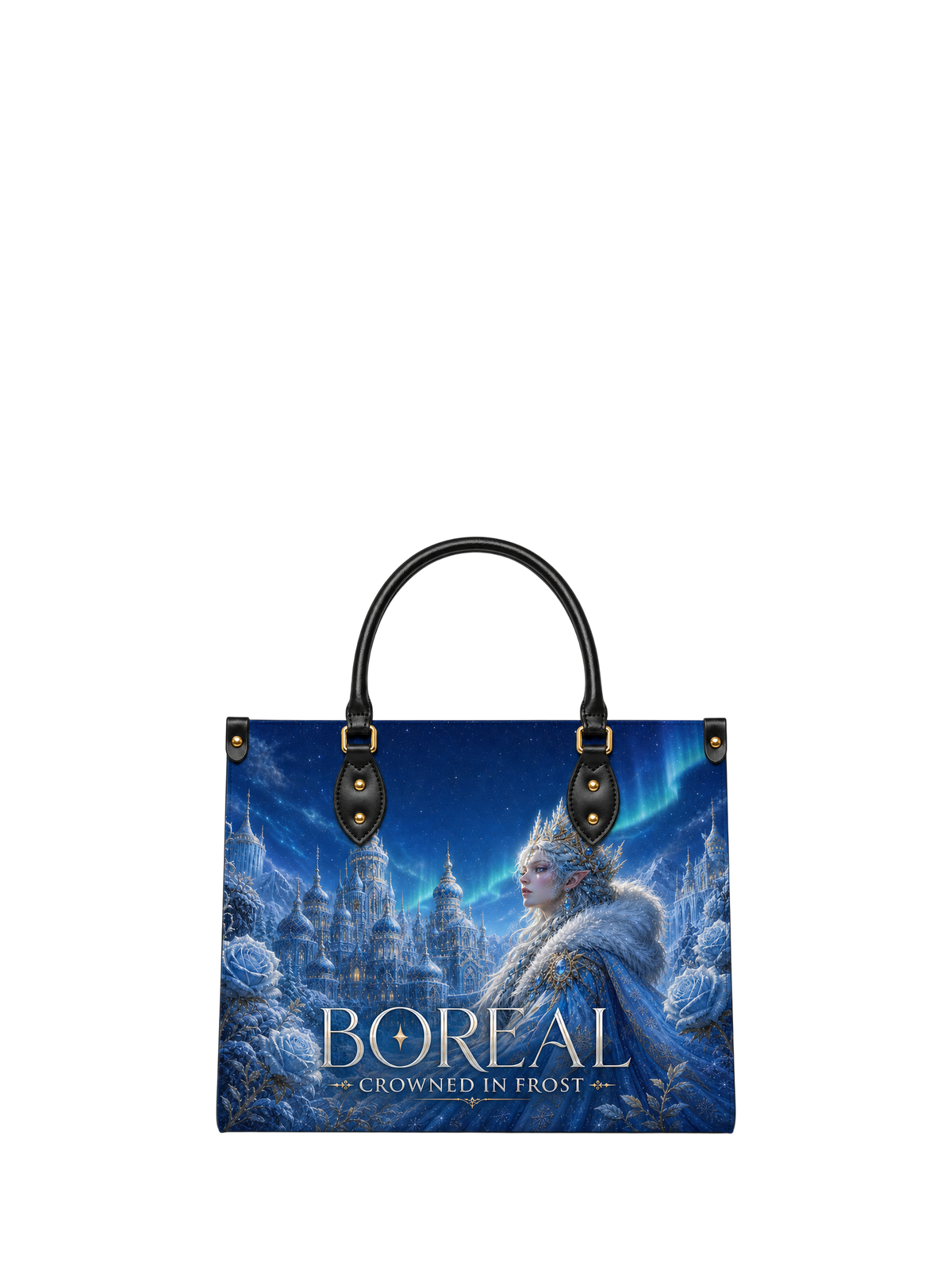 "Boreal" Crowned in Frost Leather Handbag