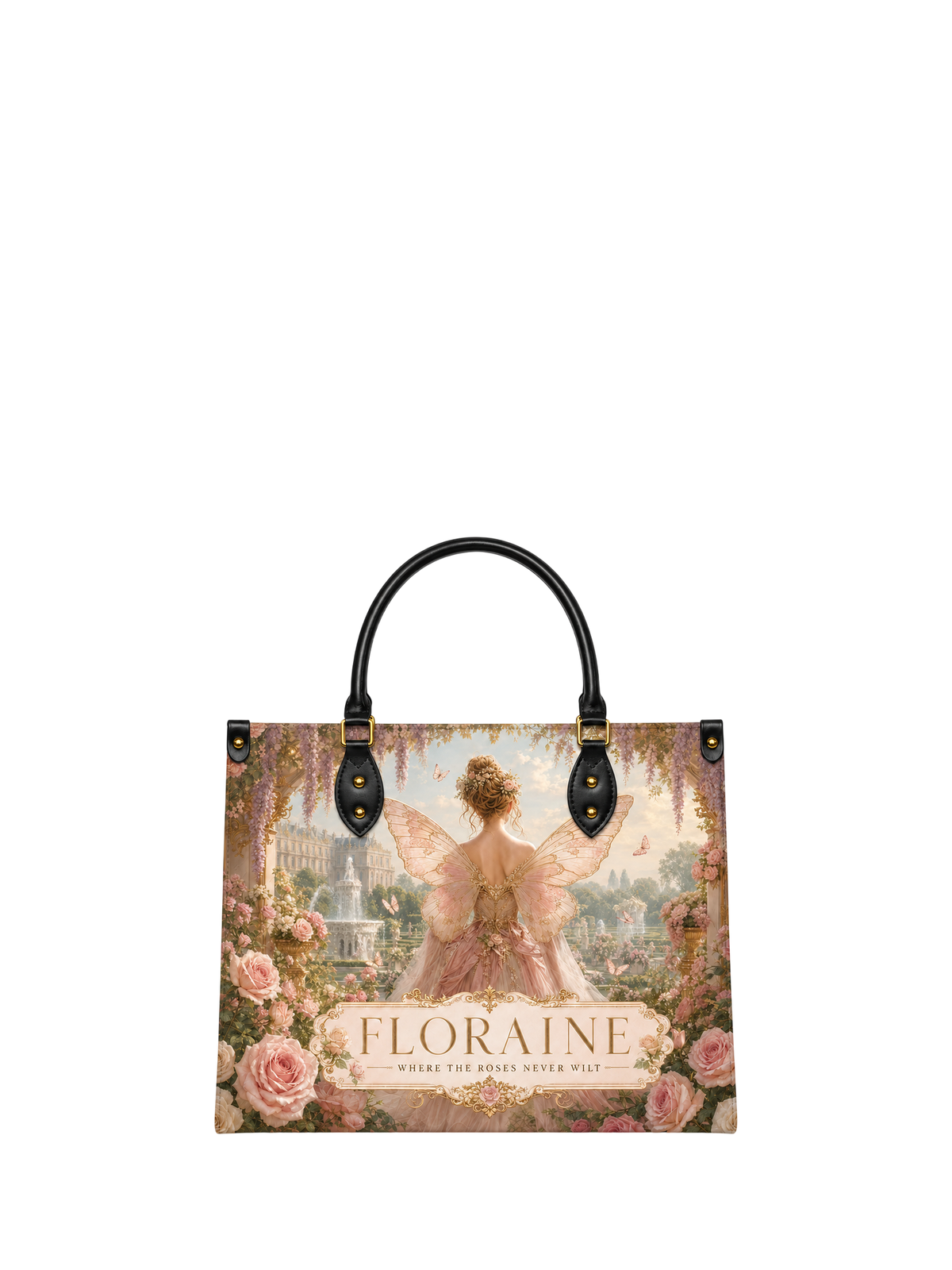 "Floraine" Where the Roses Never Wilt Leather Handbag