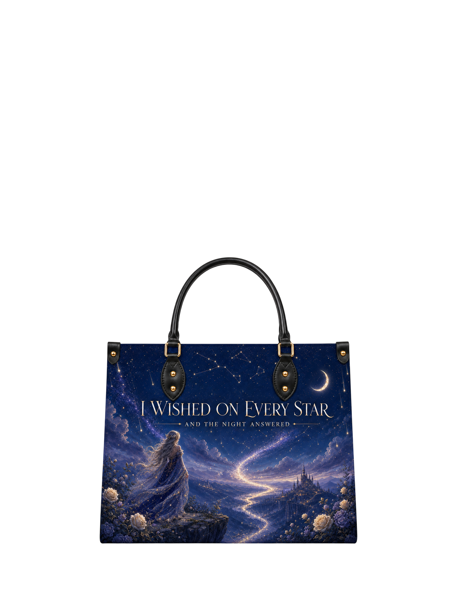 "I Wished On Every Star" The Night Answered Leather Handbag