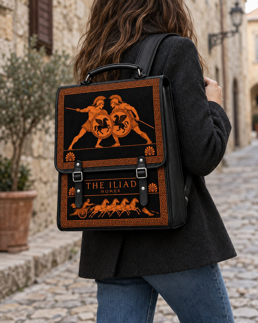 "The Iliad" Leather Backpack