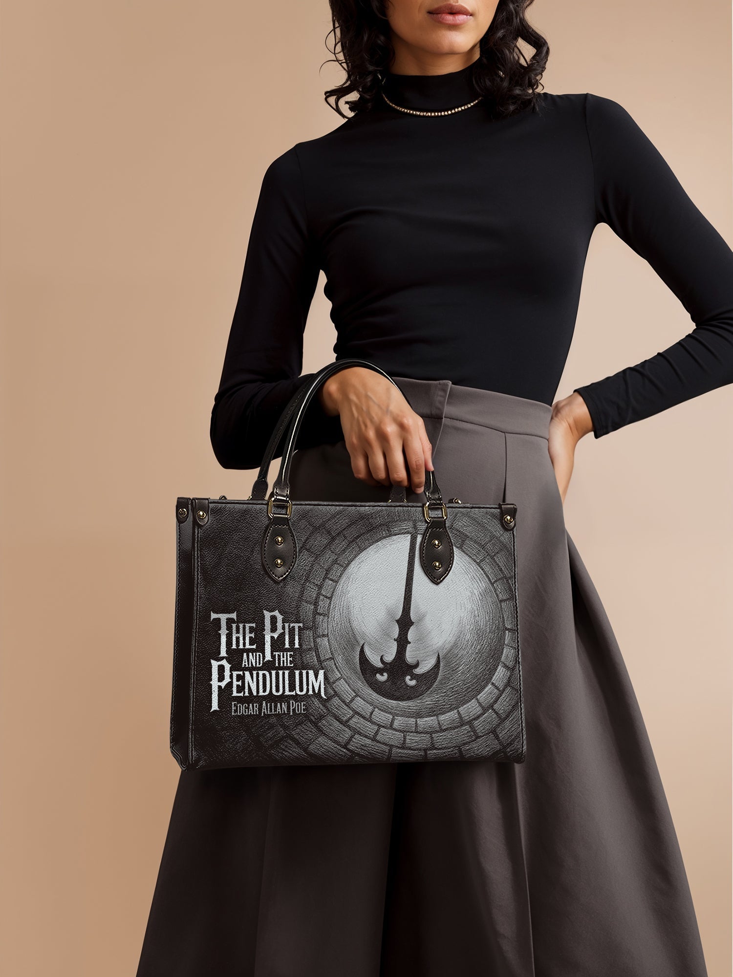 "The Pit And The Pendulum" Leather Handbag