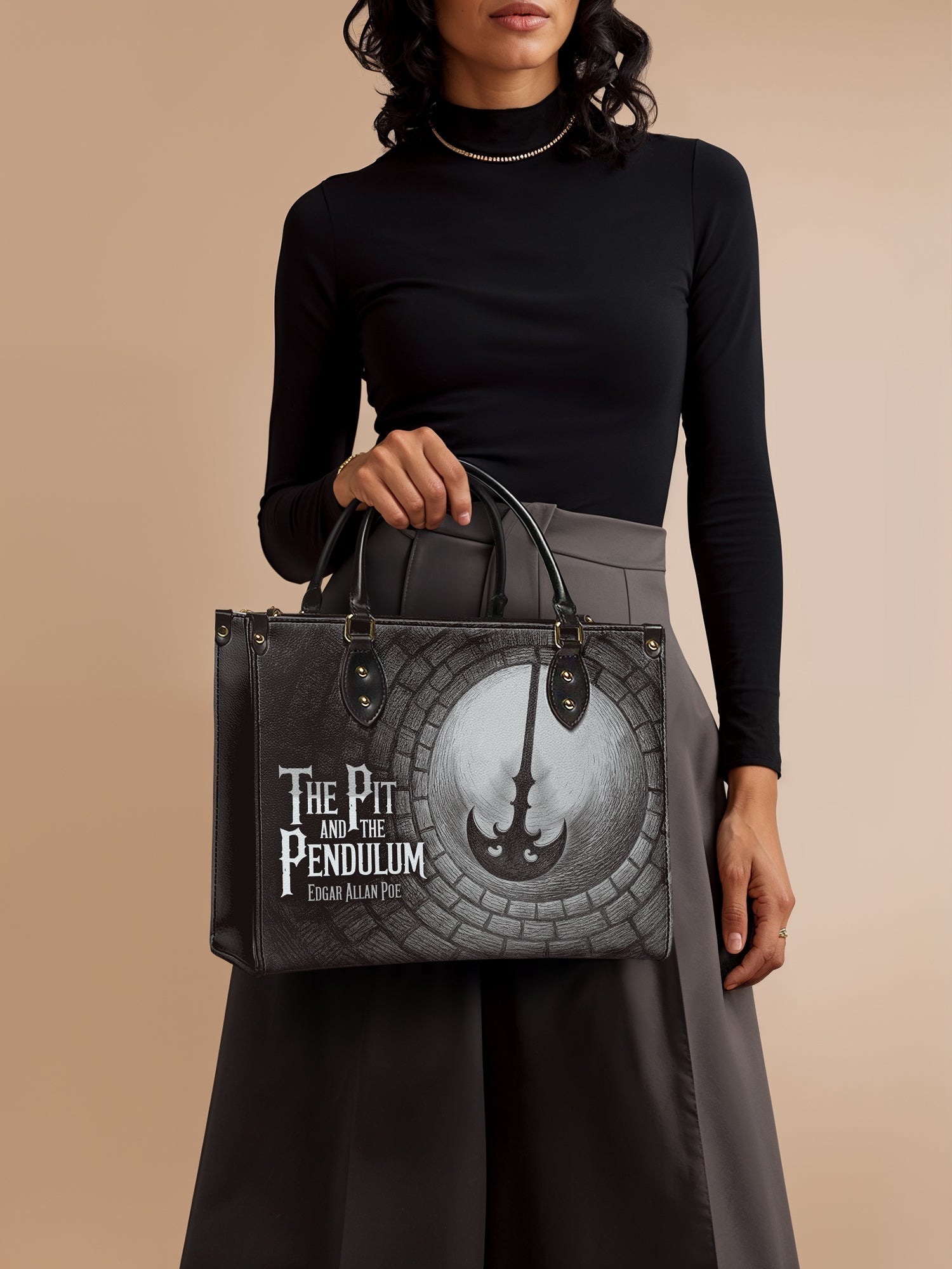 "The Pit And The Pendulum" Leather Handbag