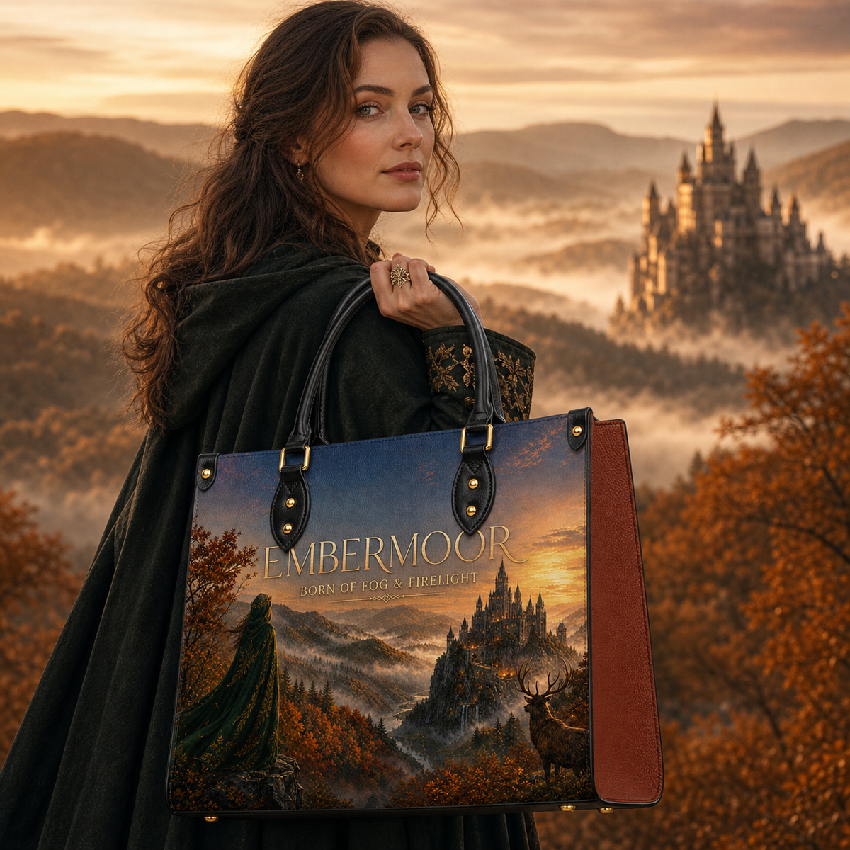 "Embermoor" Born of Fog & Firelight Leather Handbag