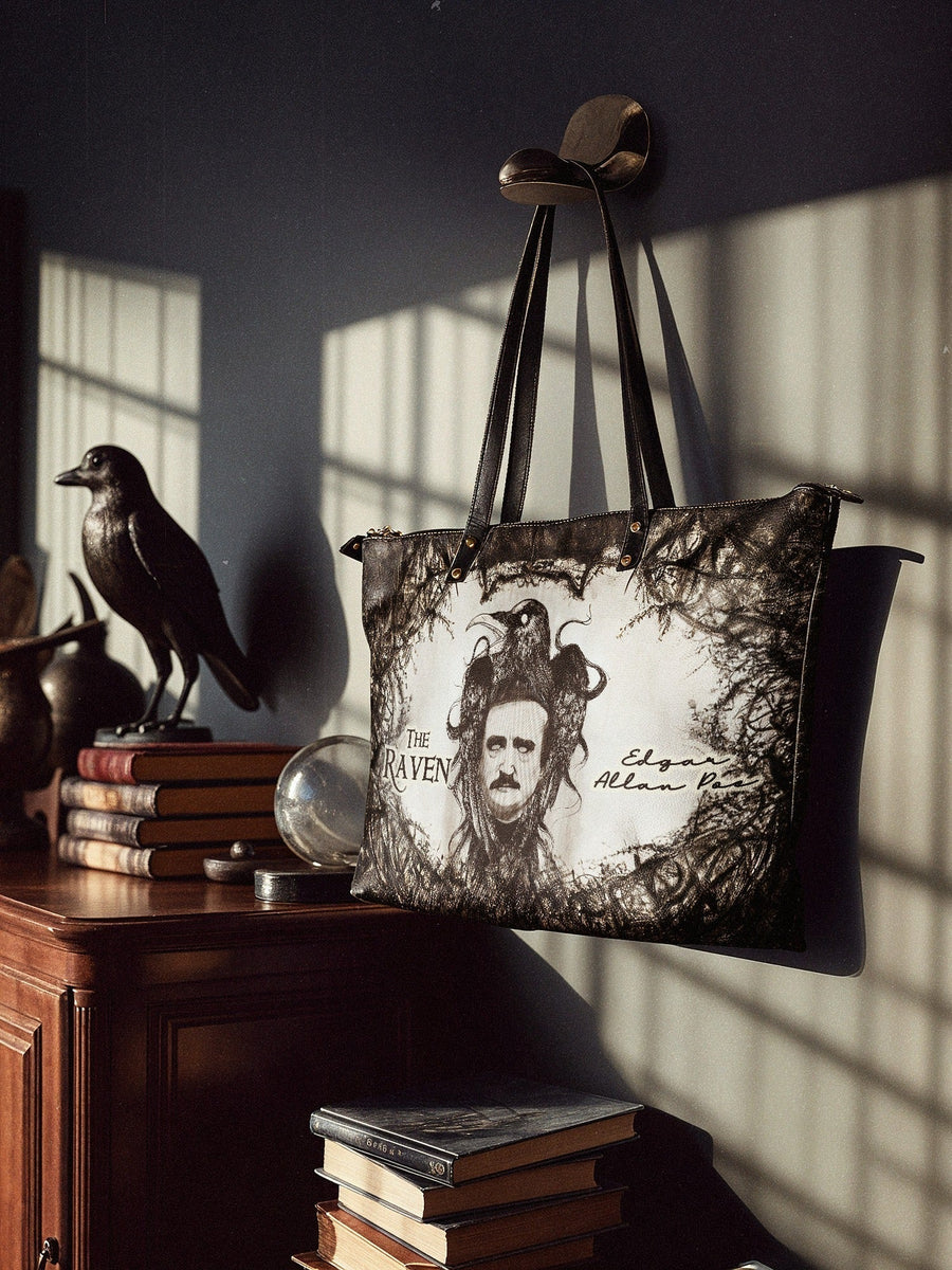 "The Raven" Leather Tote Bag