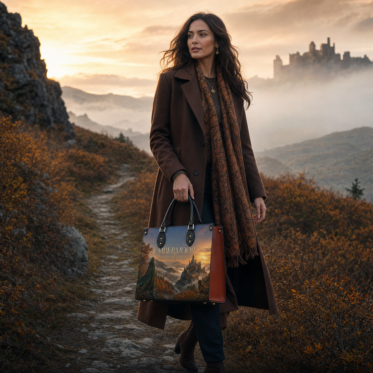 "Embermoor" Born of Fog & Firelight Leather Handbag