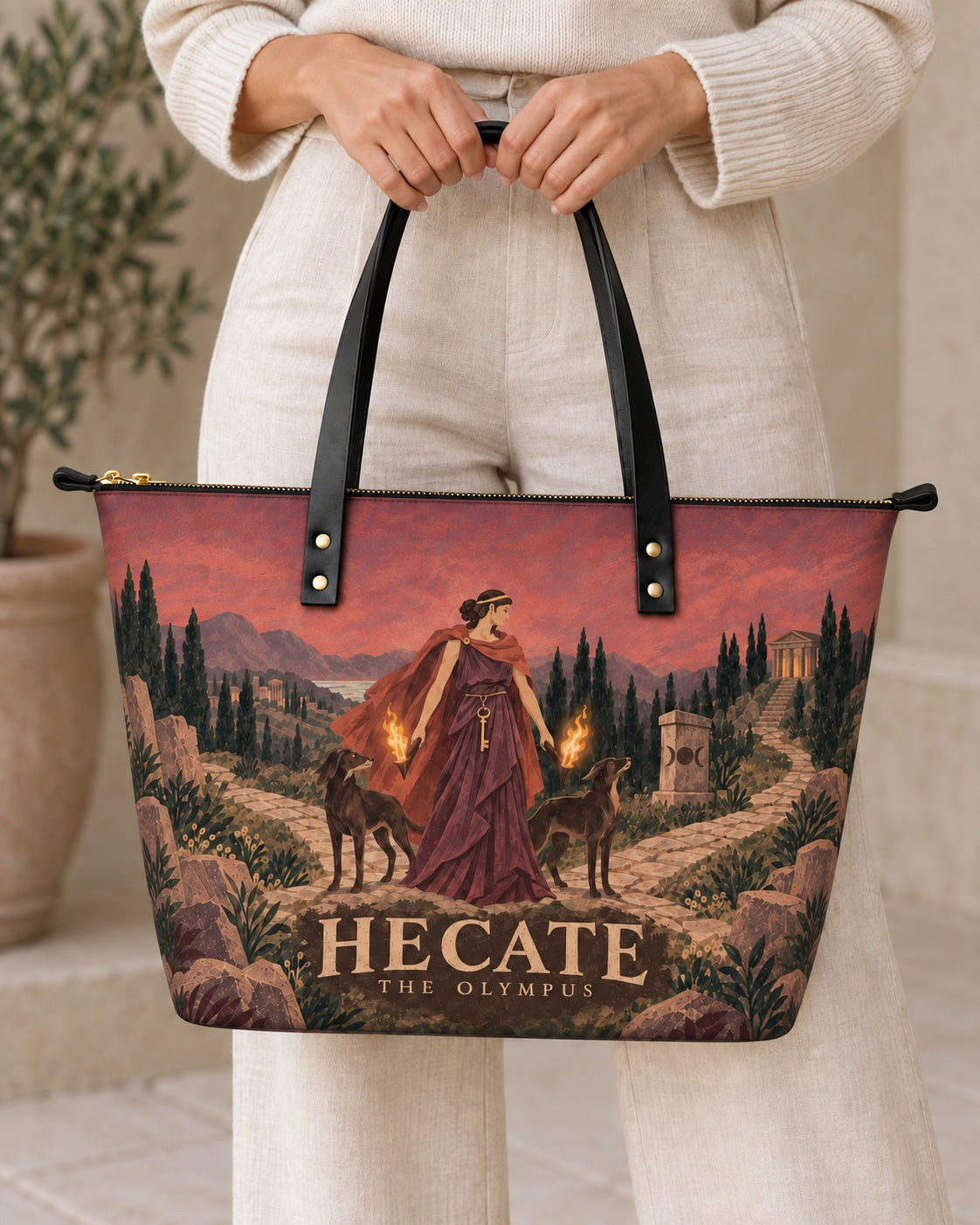 "Hecate" Leather Tote Bag