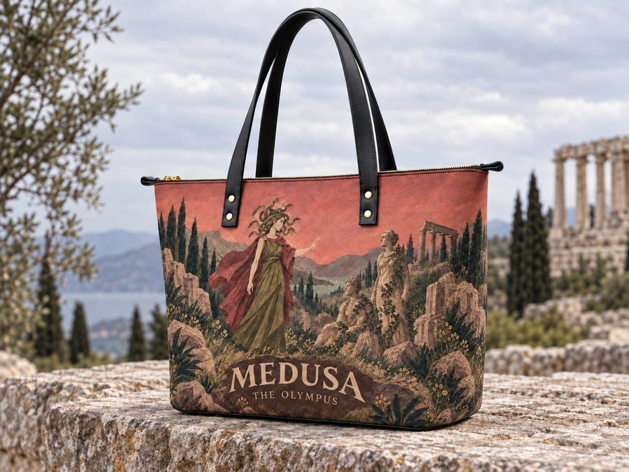 "Medusa" Leather Tote Bag