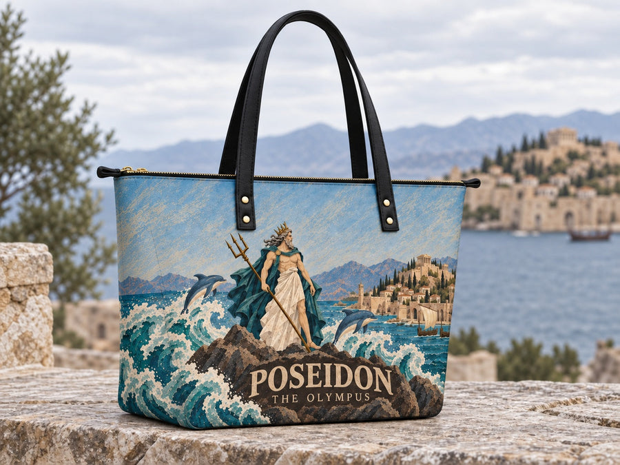 "Poseidon" Leather Tote Bag