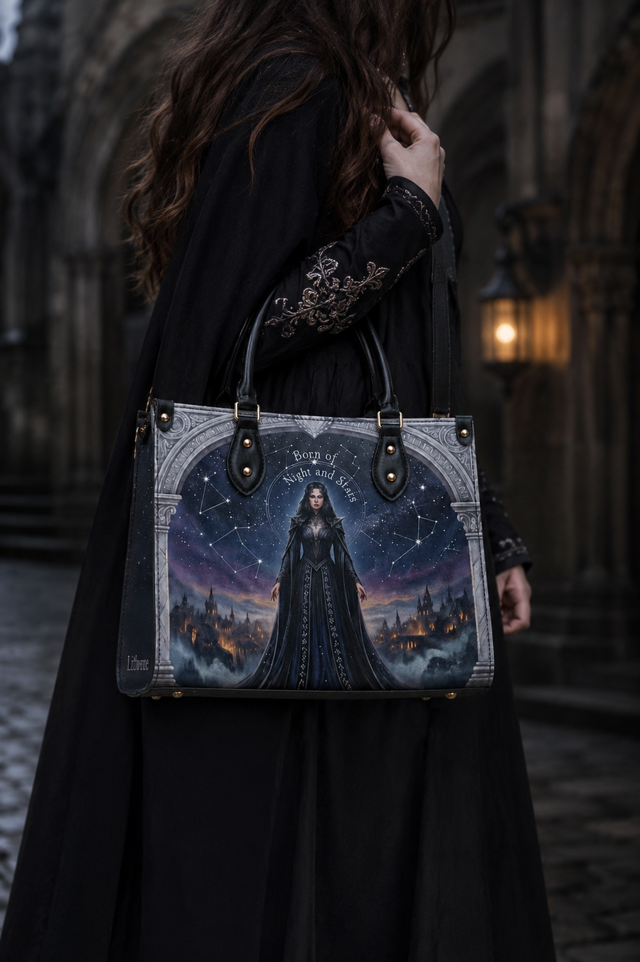 "Crowned in Constellations" Star Queen Leather Handbag