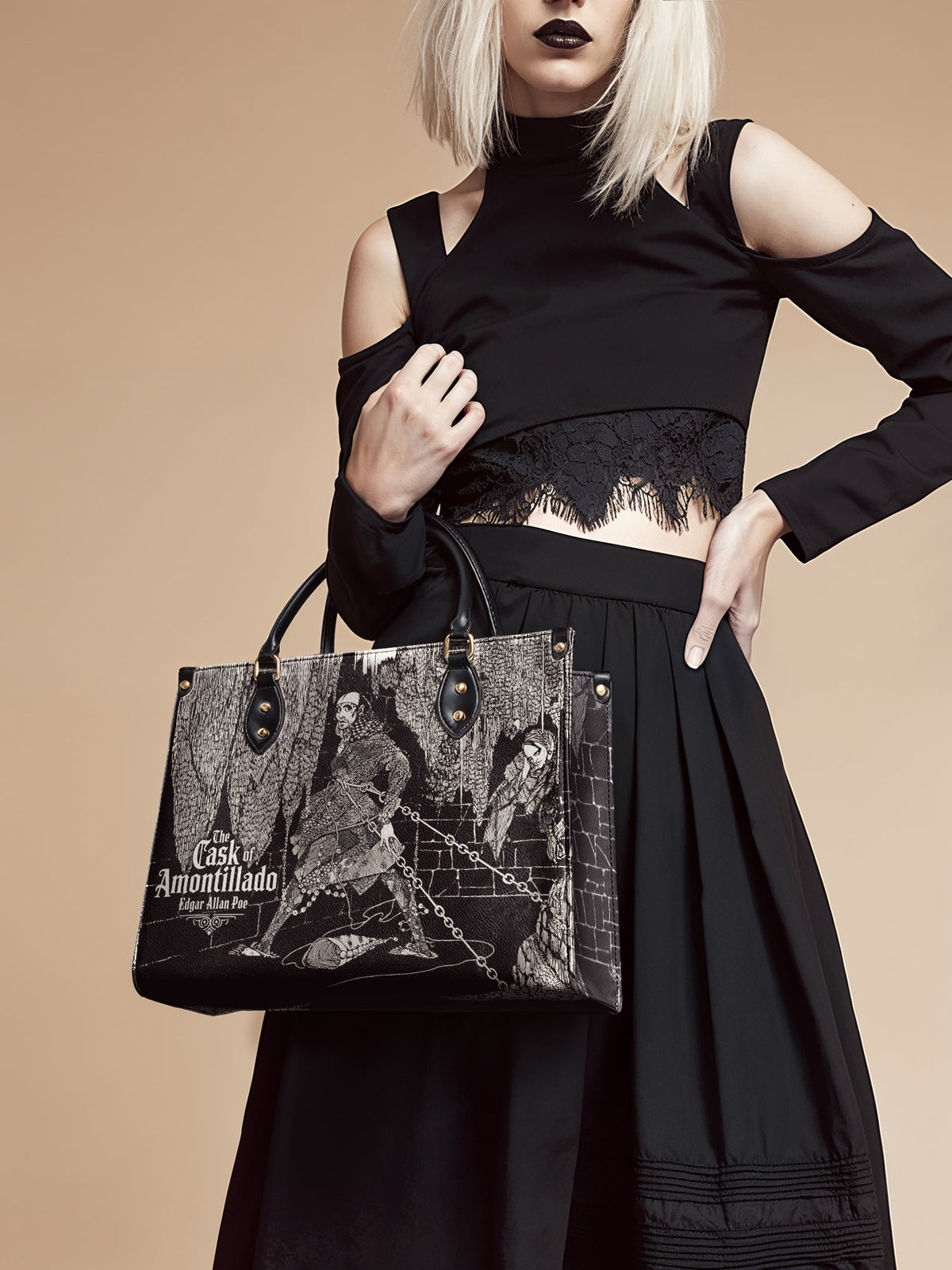 "The Cask Of Amontillado" Leather Handbag