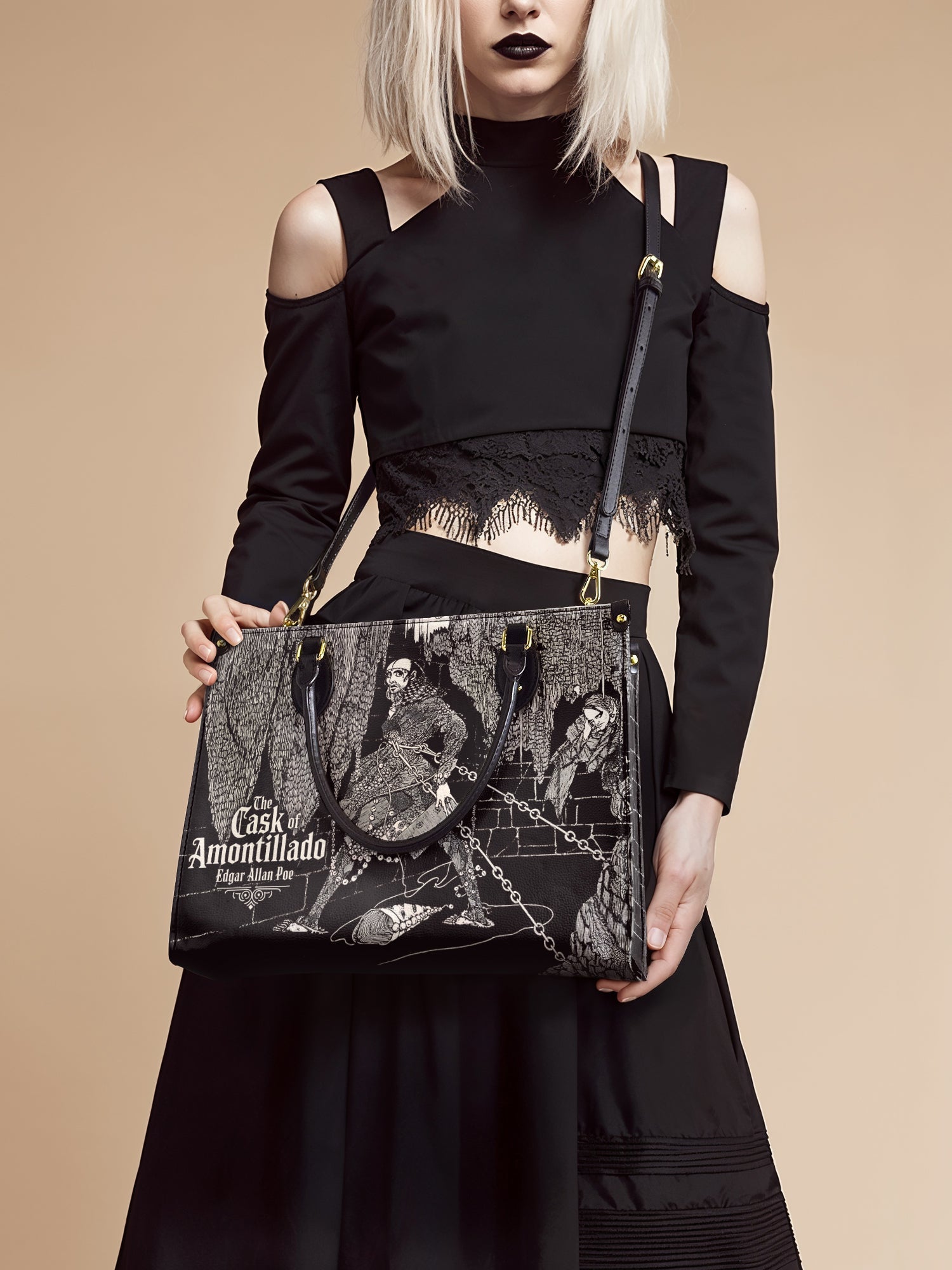 "The Cask Of Amontillado" Leather Handbag