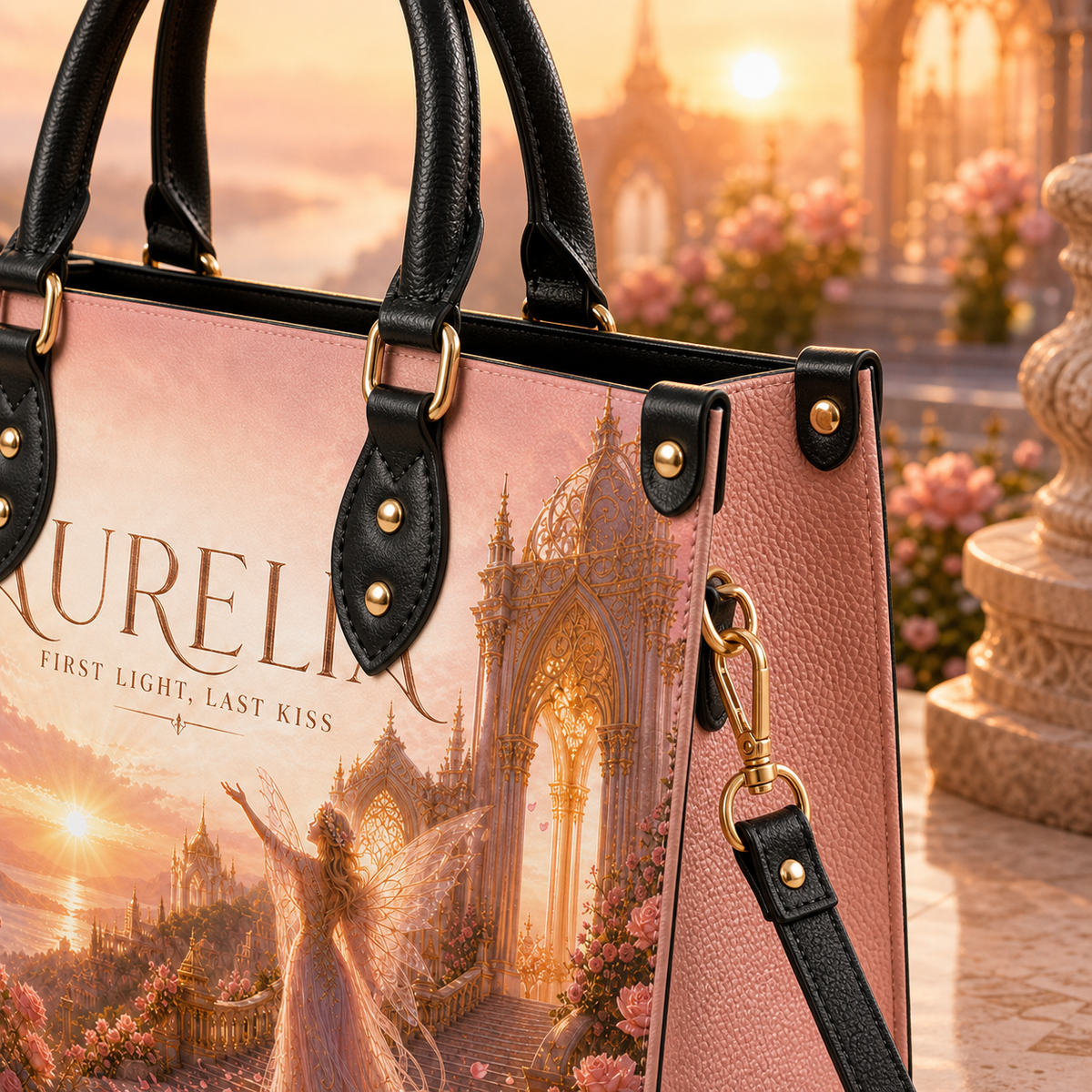 "Aurelia" First Light, Last Kiss Leather Handbag