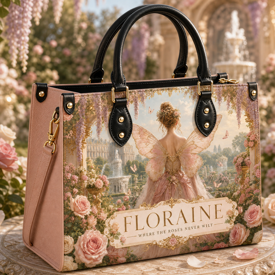 "Floraine" Where the Roses Never Wilt Leather Handbag