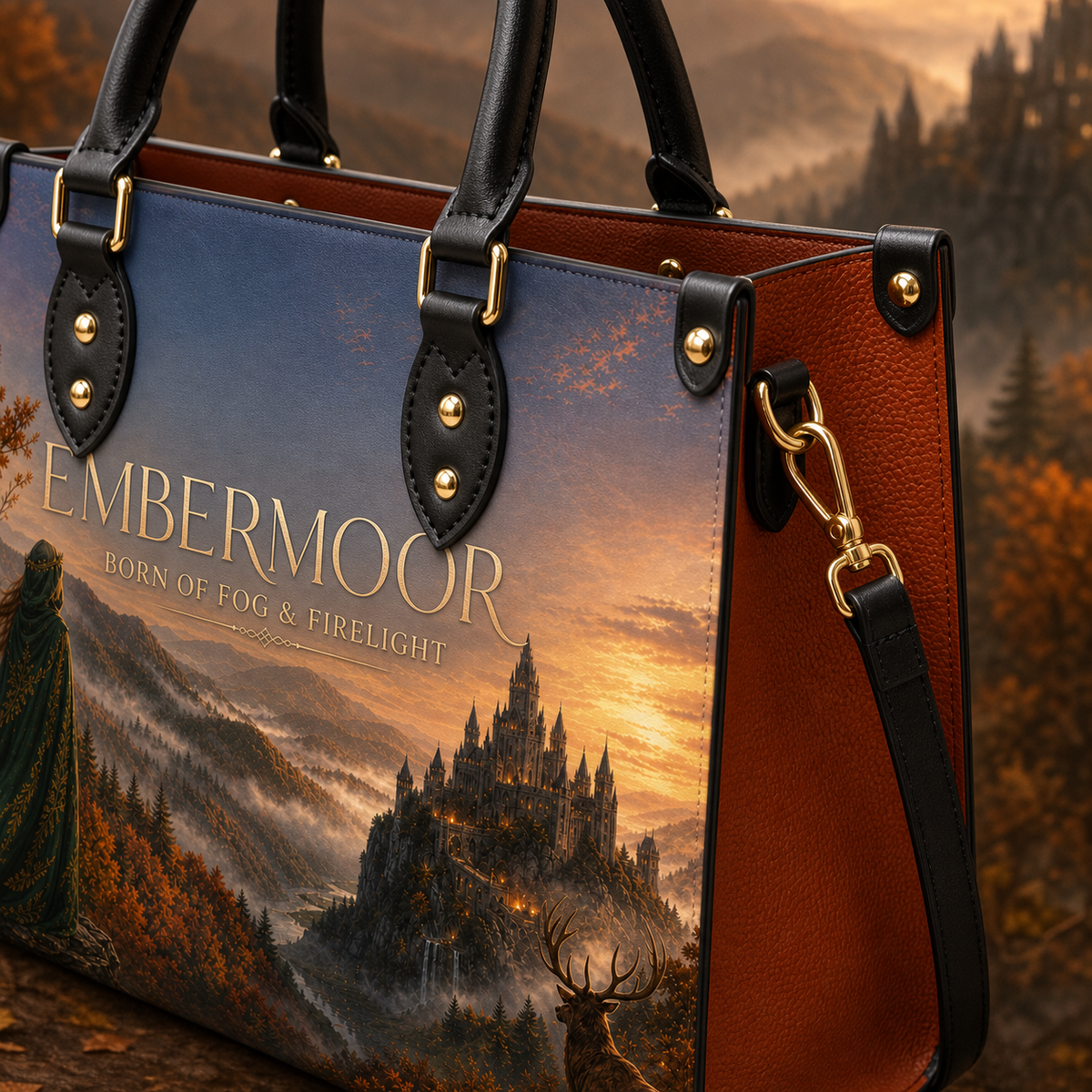 "Embermoor" Born of Fog & Firelight Leather Handbag
