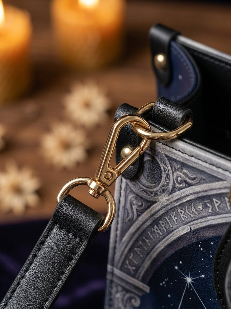 "Crowned in Constellations" Star Queen Leather Handbag
