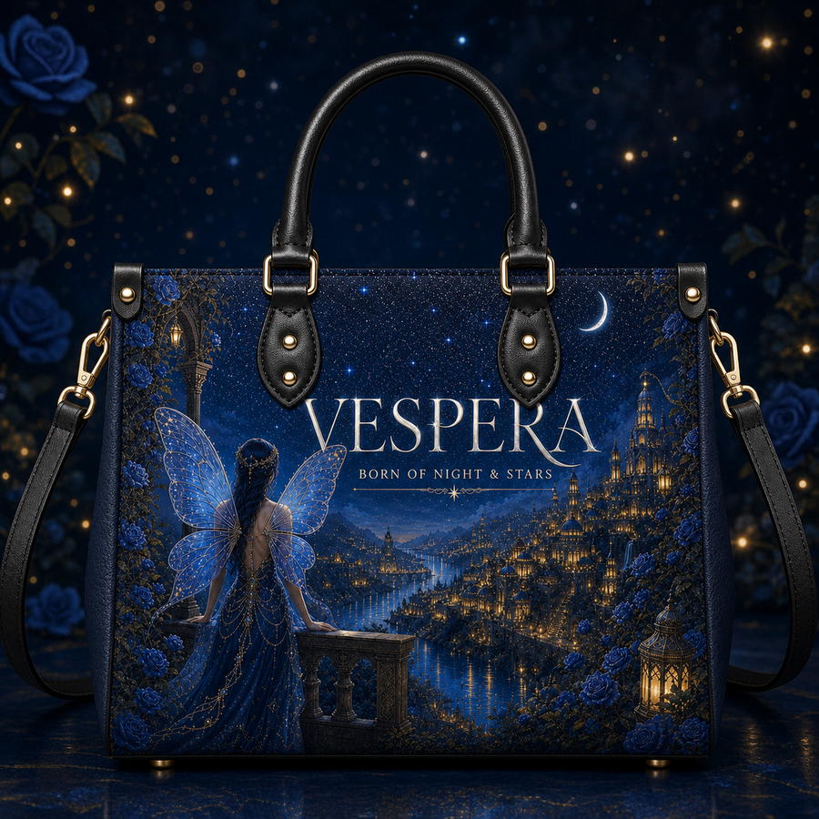 "Vespera" Born of Night & Stars Leather Handbag