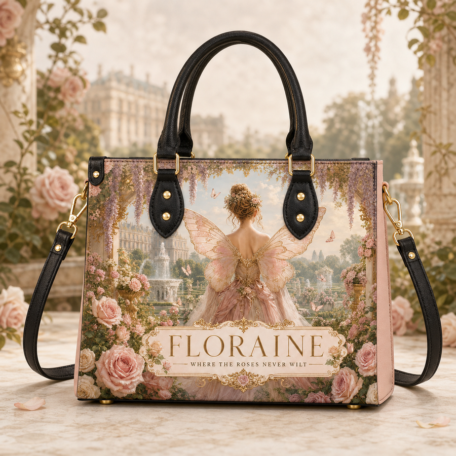 "Floraine" Where the Roses Never Wilt Leather Handbag