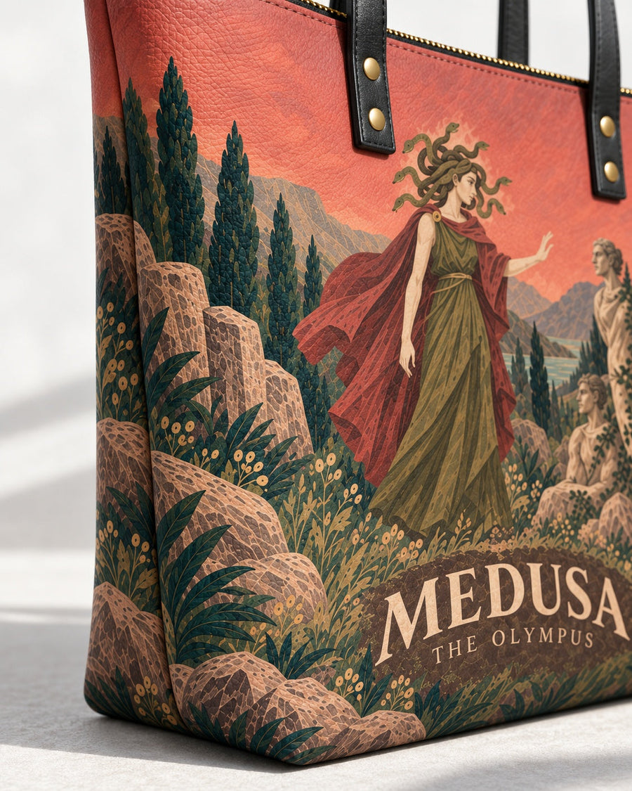 "Medusa" Leather Tote Bag
