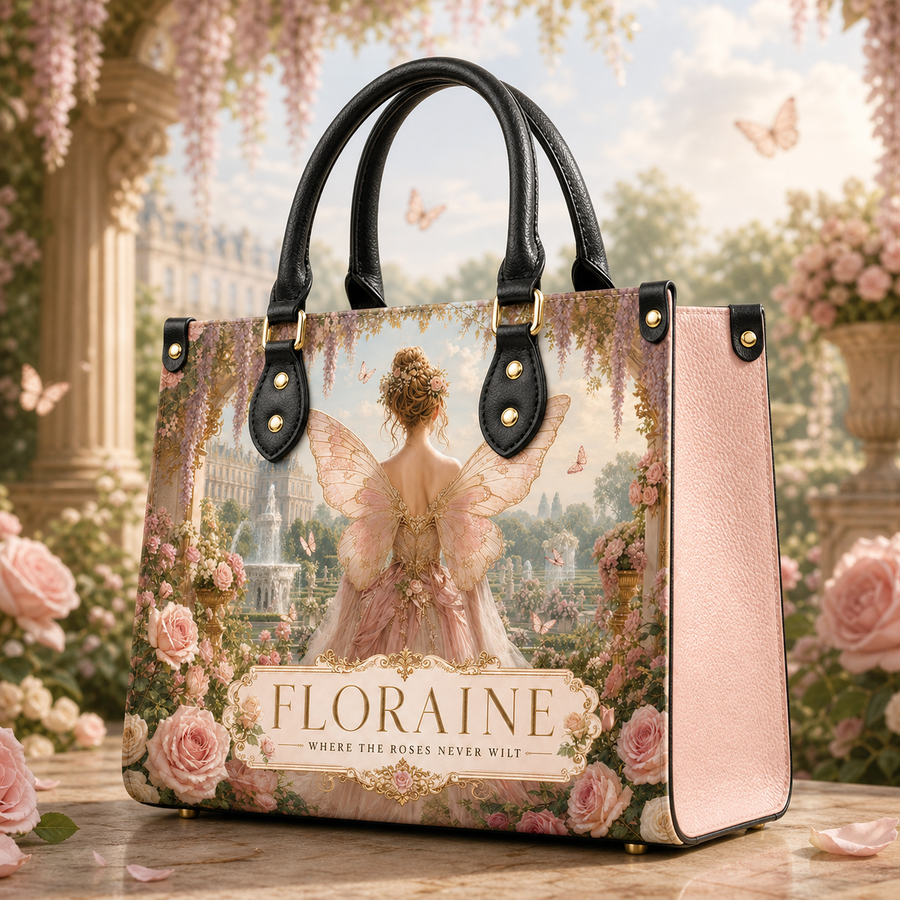 "Floraine" Where the Roses Never Wilt Leather Handbag