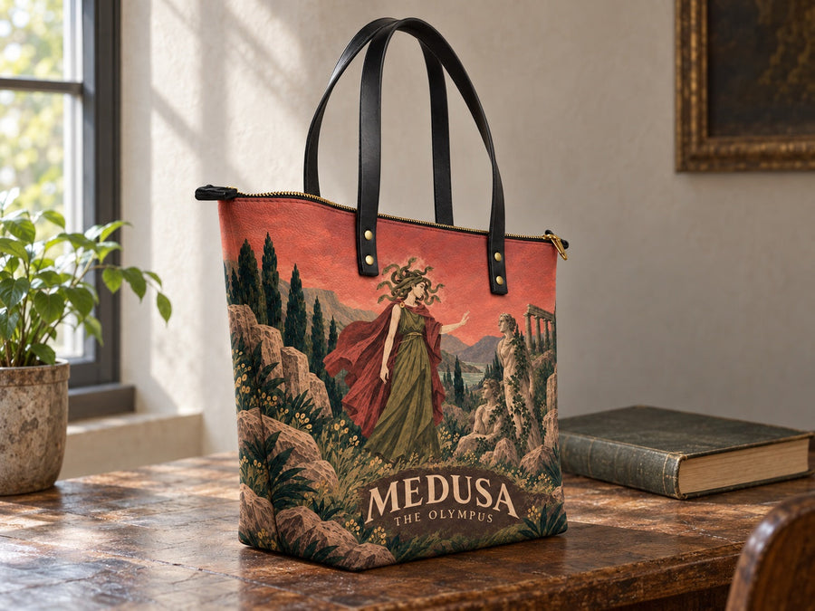 "Medusa" Leather Tote Bag