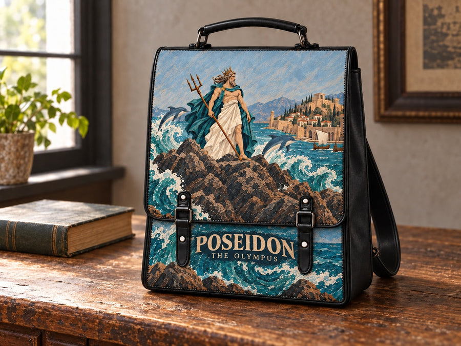 "Poseidon" Leather Backpack