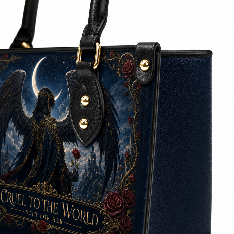 "Cruel To The World, Soft For Her" Raven Lord Leather Handbag