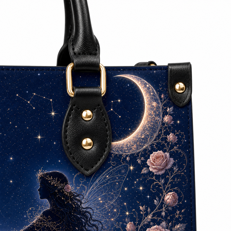 "Fated To The Bone" Twin Silhouettes Leather Handbag