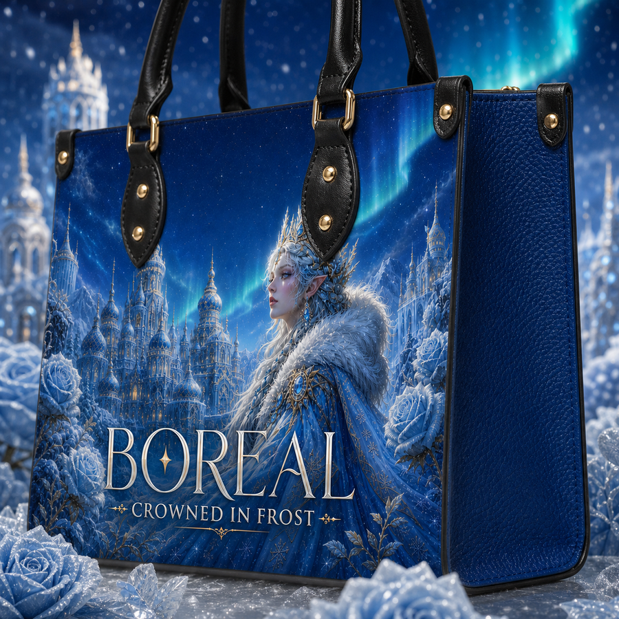 "Boreal" Crowned in Frost Leather Handbag