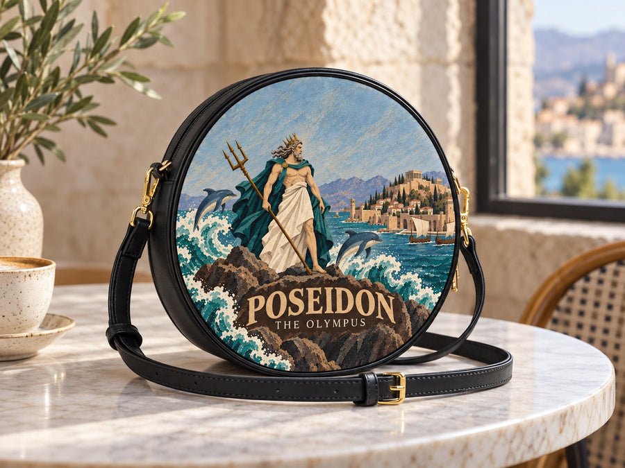 "Poseidon" Circle Crossbody Bag