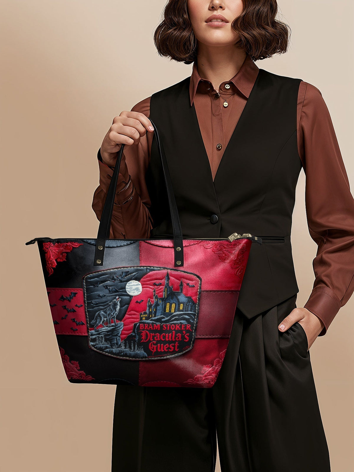 "Dracula's Guest" Leather Tote Bag