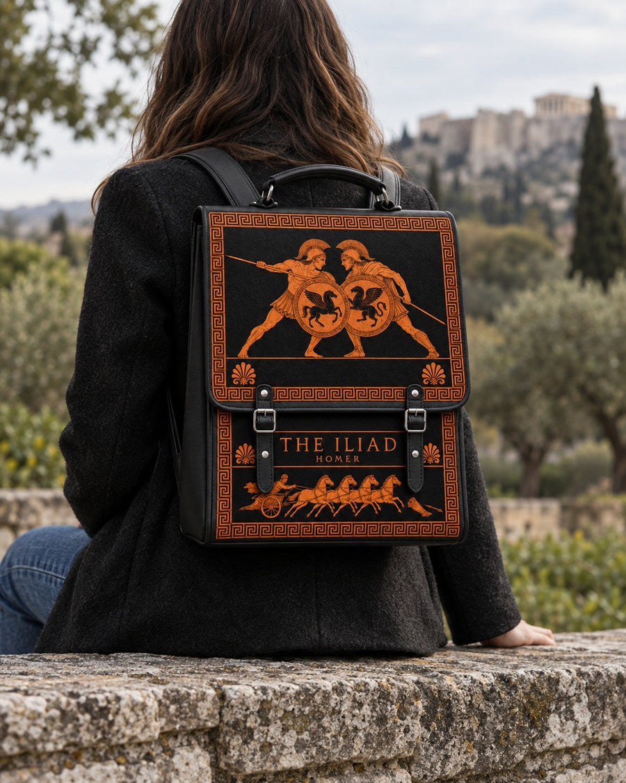 "The Iliad" Leather Backpack