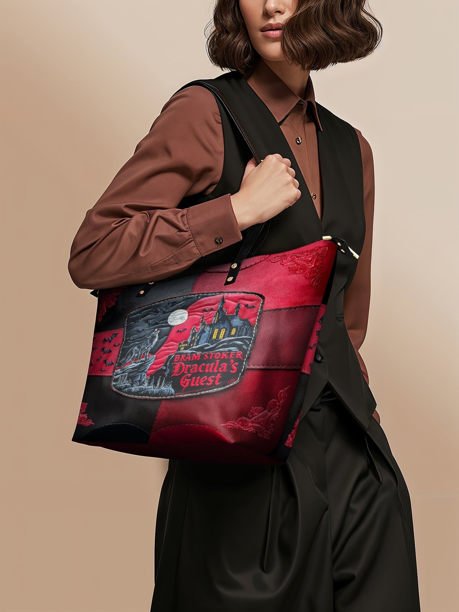 "Dracula's Guest" Leather Tote Bag