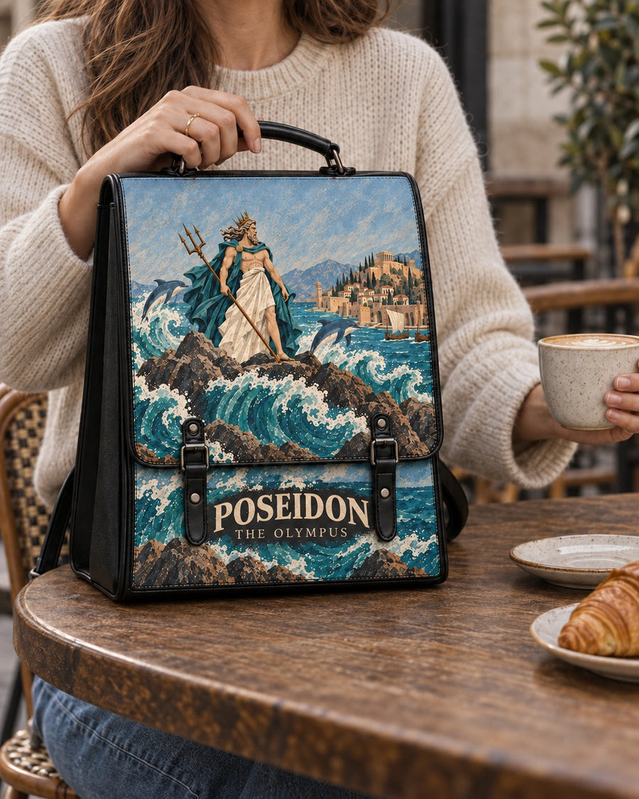 "Poseidon" Leather Backpack