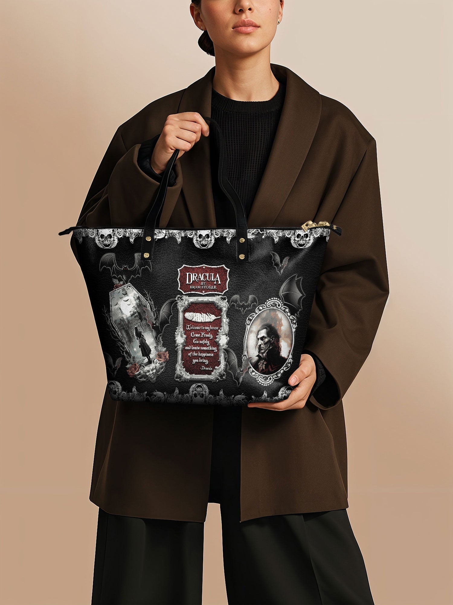 "The Dracula" Leather Tote Bag