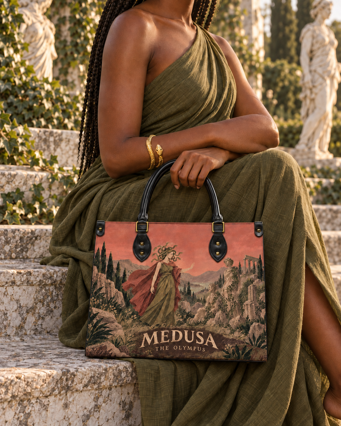 "Medusa" Leather Handbag