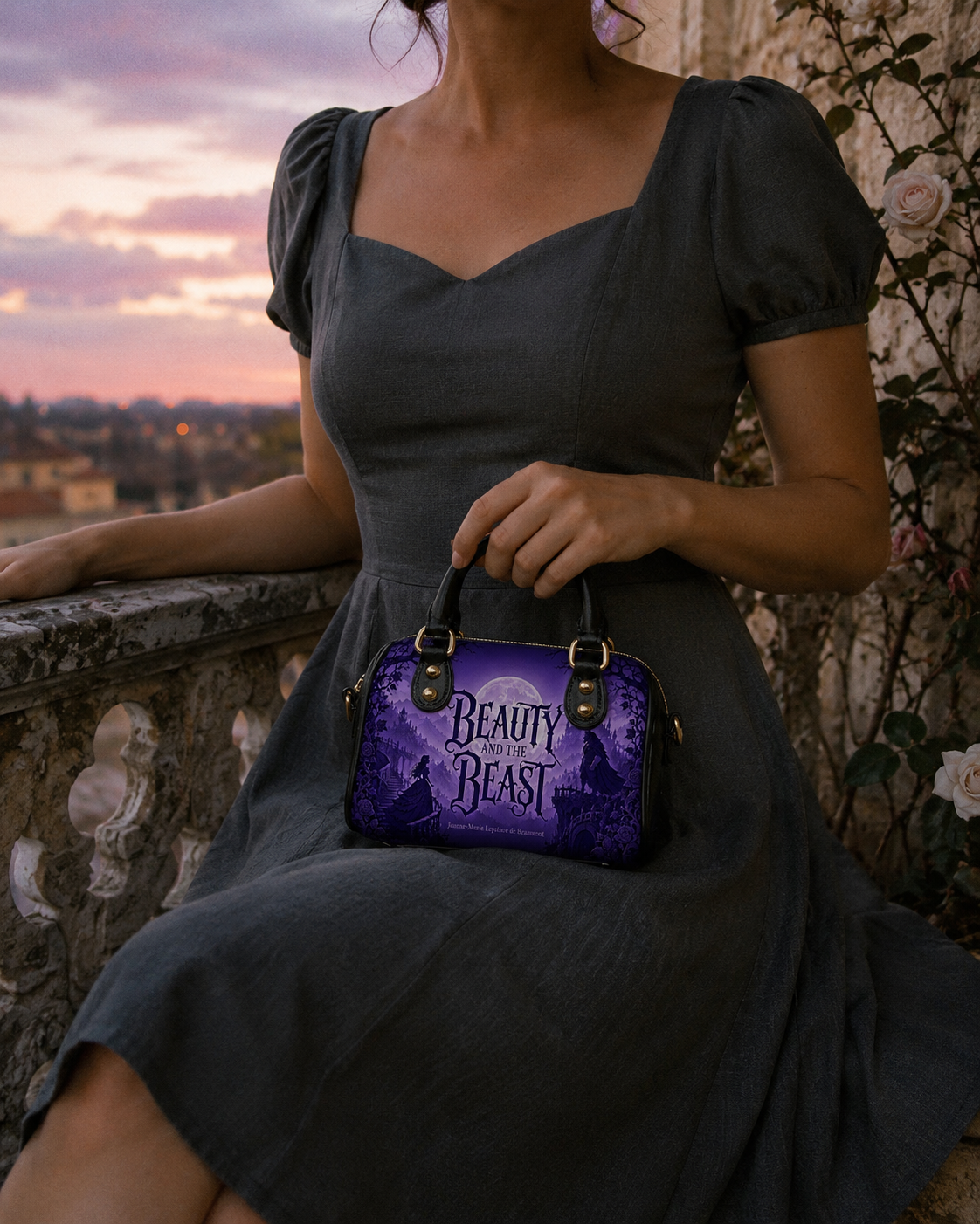 "Beauty and the Beast" Moonlit Rose Mini Satchel