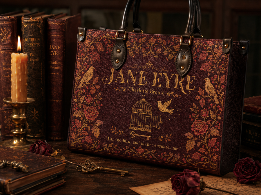 "Jane Eyre" Thornfield Garden Leather Handbag
