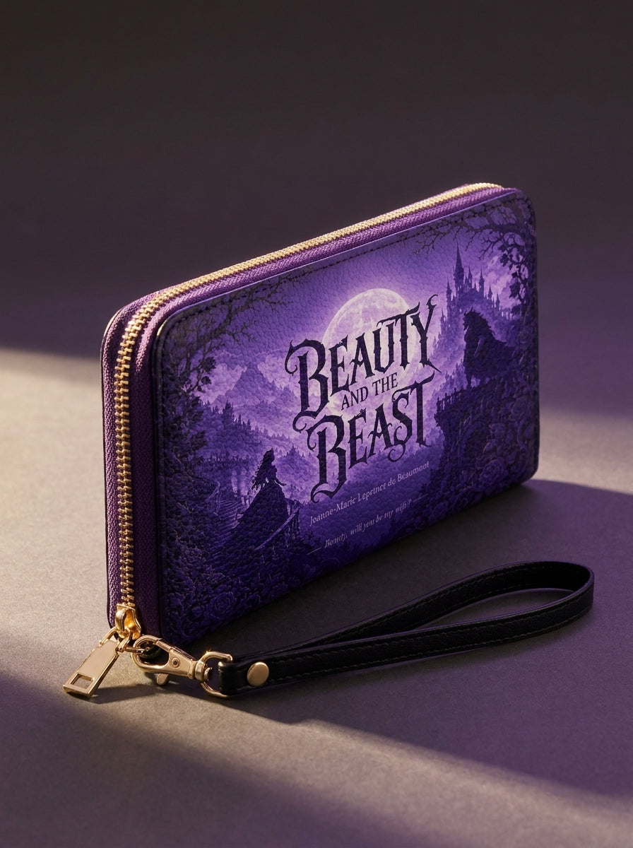 "Beauty and the Beast" Moonlit Rose Long Wallet