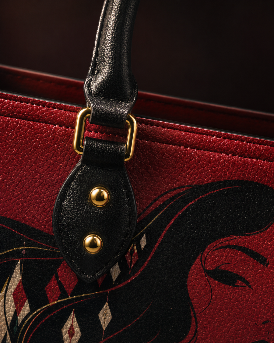 "Carmilla" Crimson Bride Leather Handbag
