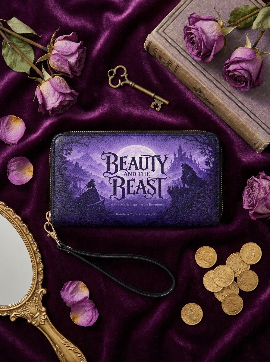 "Beauty and the Beast" Moonlit Rose Long Wallet