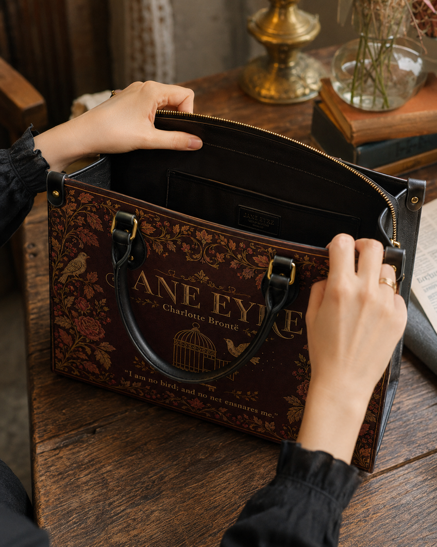 "Jane Eyre" Thornfield Garden Leather Handbag