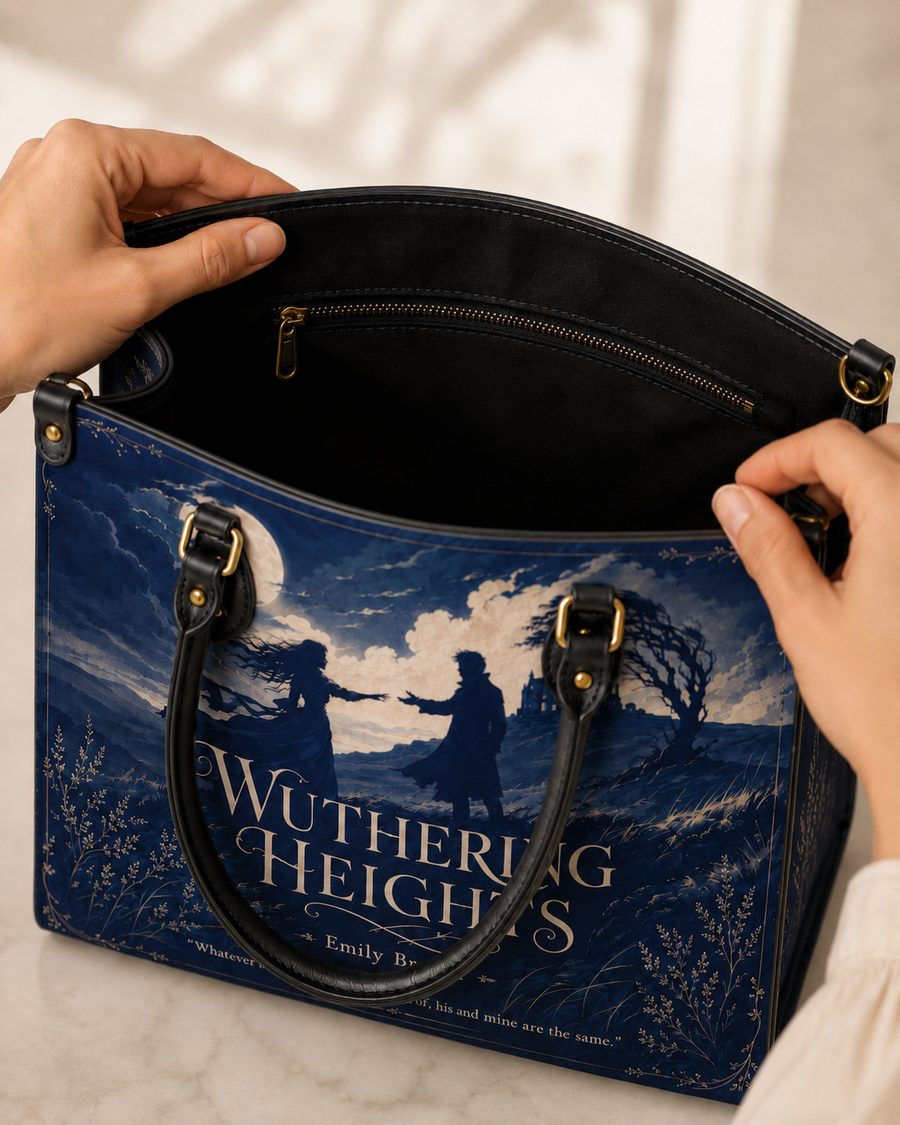 "Wuthering Heights" Windswept Moors Leather Handbag