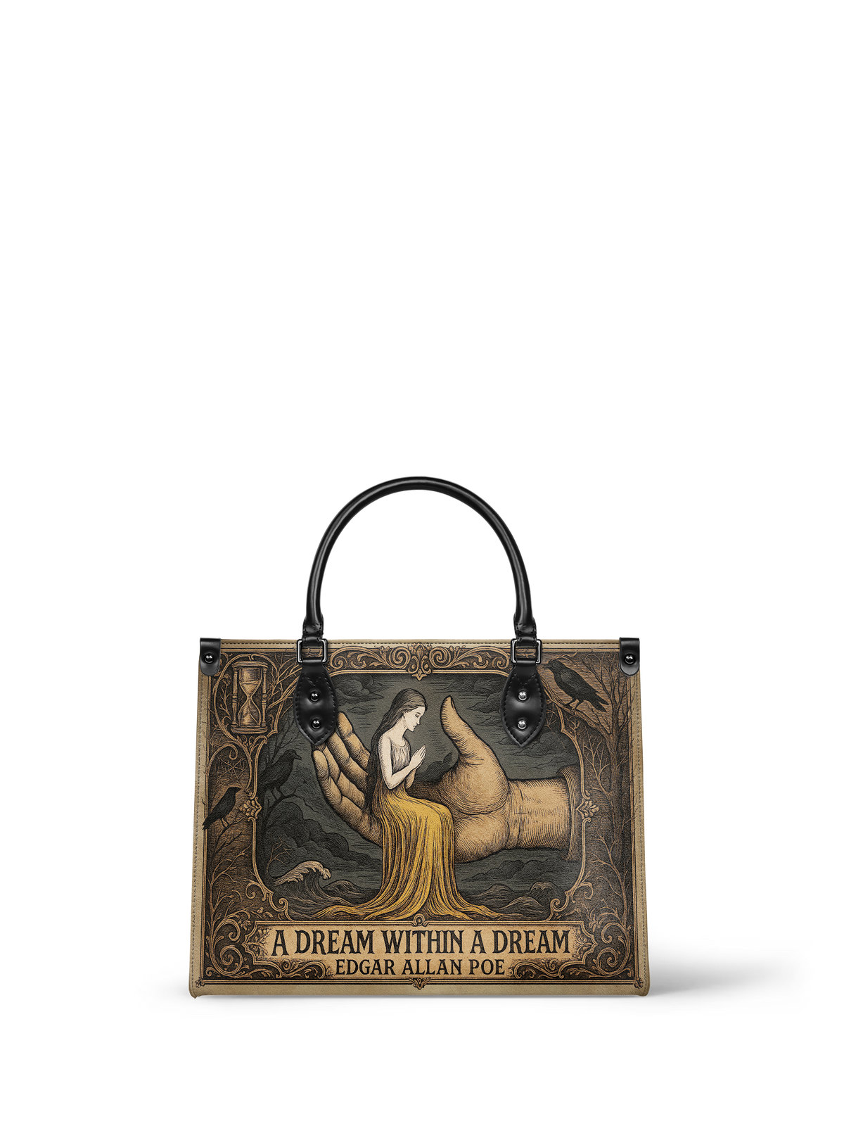 "A Dream Within A Dream" - Black Interior - Leather Handbag