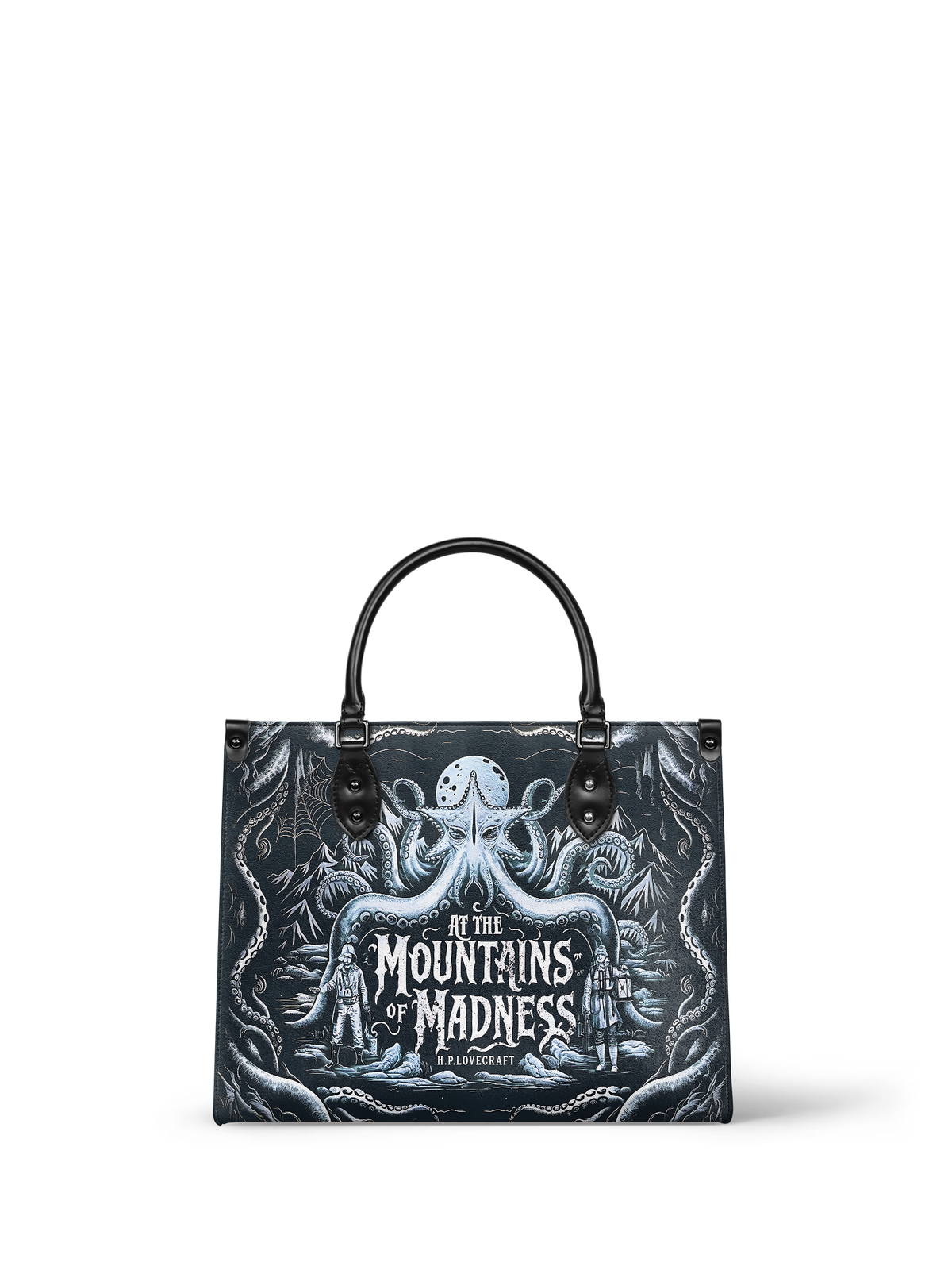 "At The Mountains Of Madness" - Black Interior - Leather Handbag