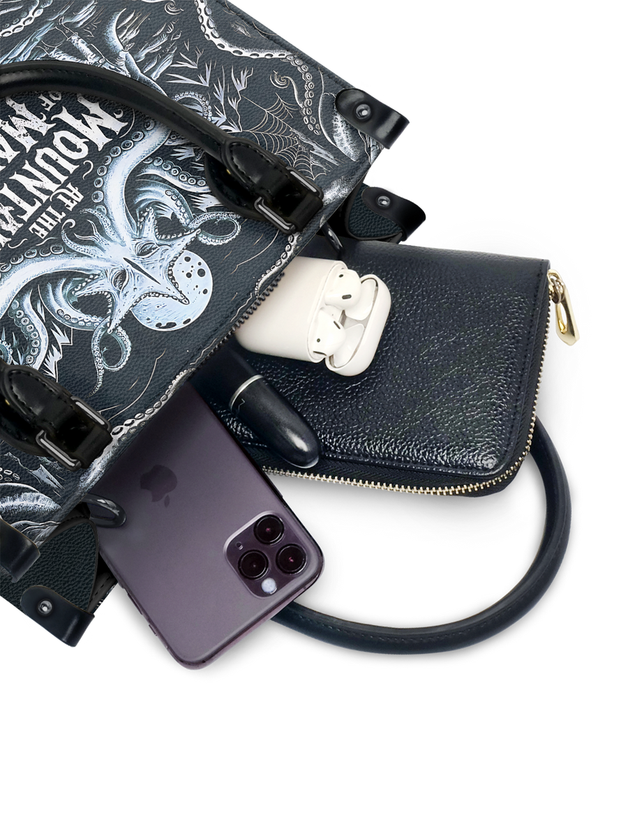 "At The Mountains Of Madness" - Black Interior - Small Leather Handbag