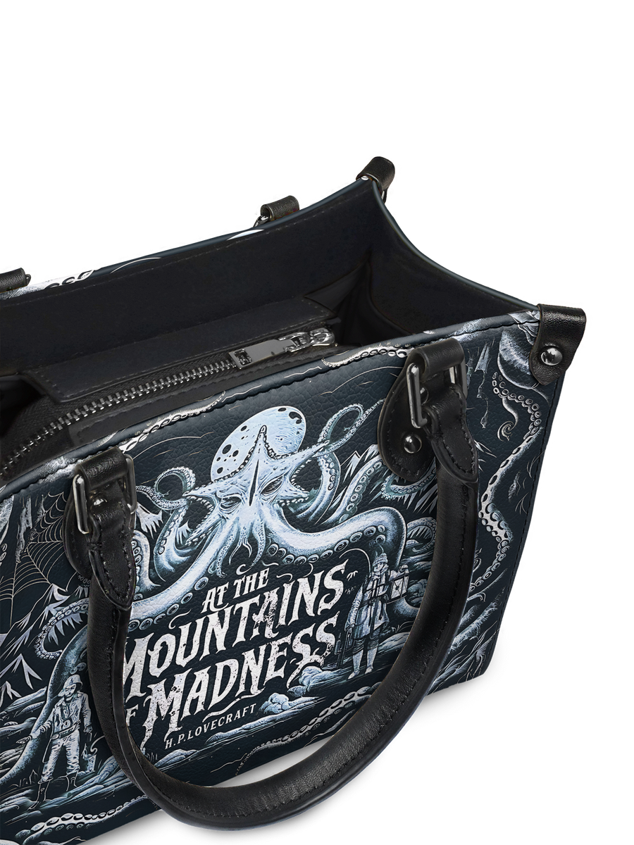 "At The Mountains Of Madness" - Black Interior - Small Leather Handbag